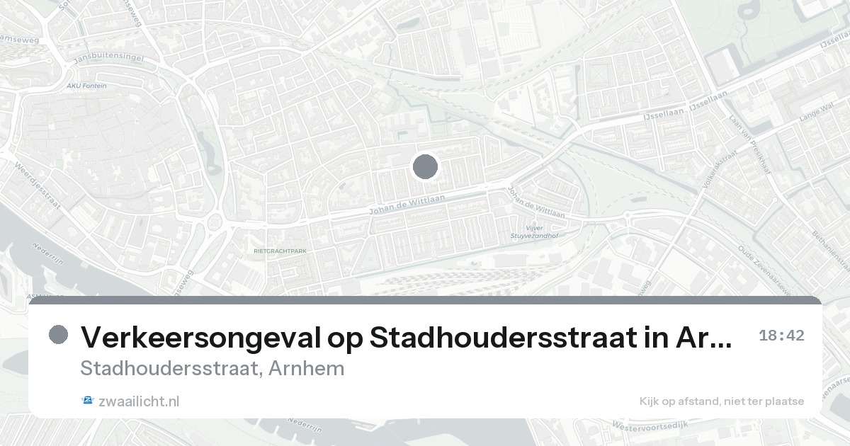 Verkeersongeval op Stadhoudersstraat in Arnhem — 25 aug 2026