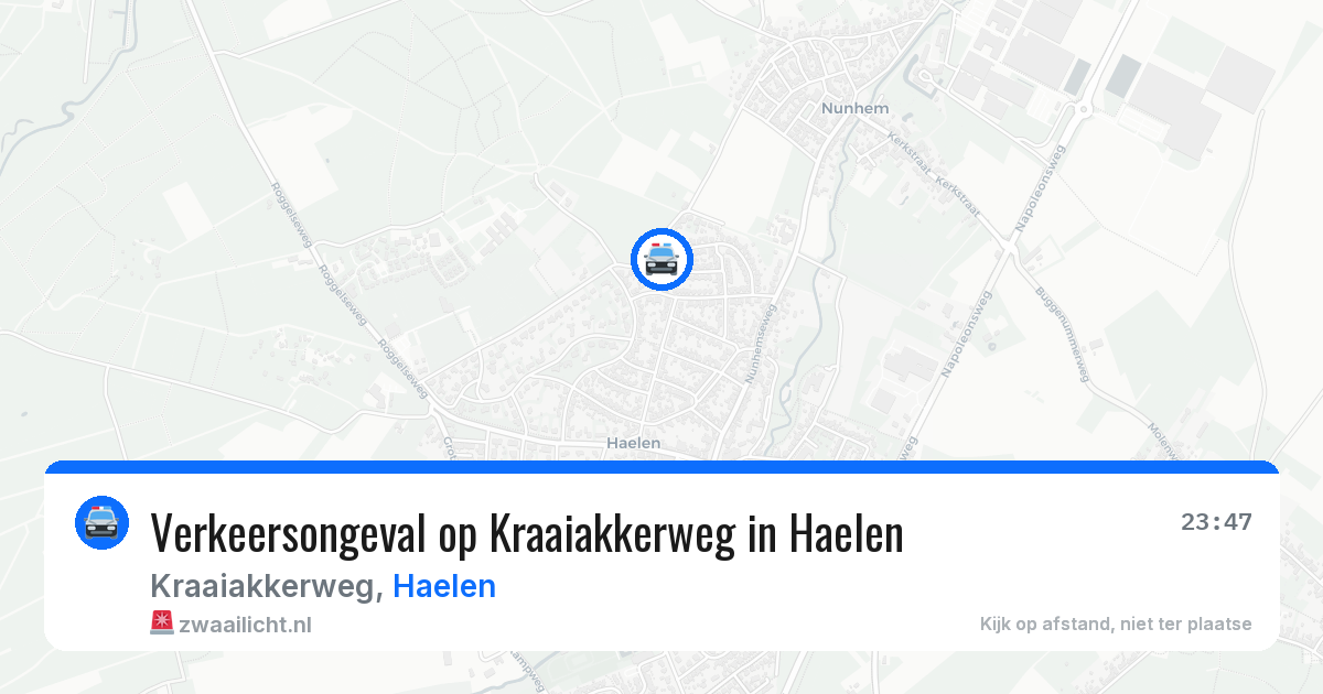 Verkeersongeval op Kraaiakkerweg in Haelen — 7 jul 2026