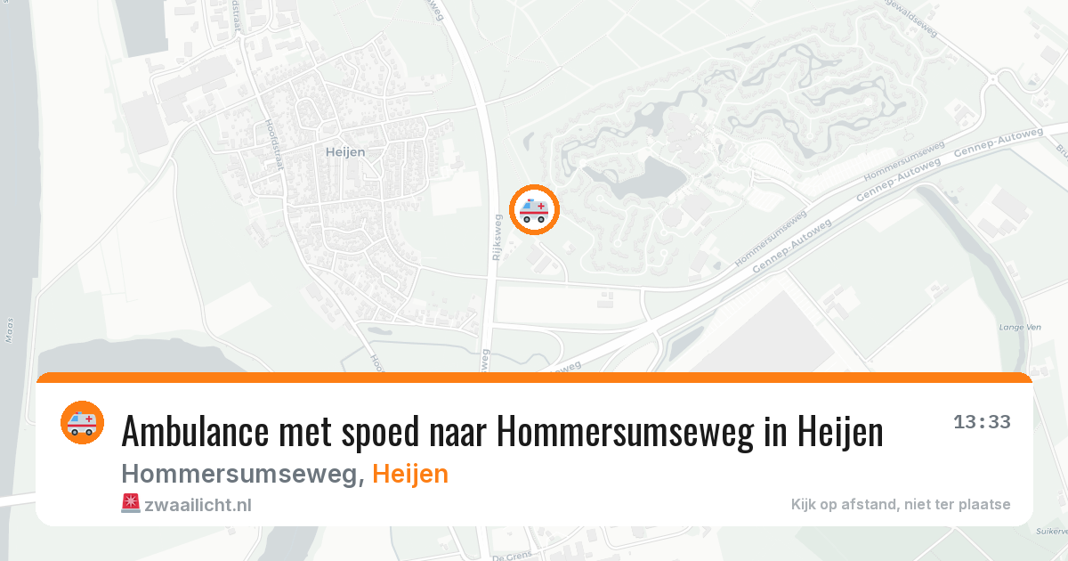 Ambulance met spoed naar Hommersumseweg in Heijen — 25 feb 2026