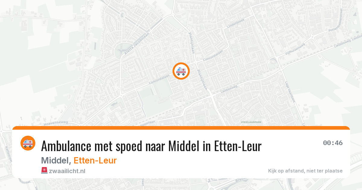 Ambulance met spoed naar Middel in Etten-Leur — 11 aug 2026