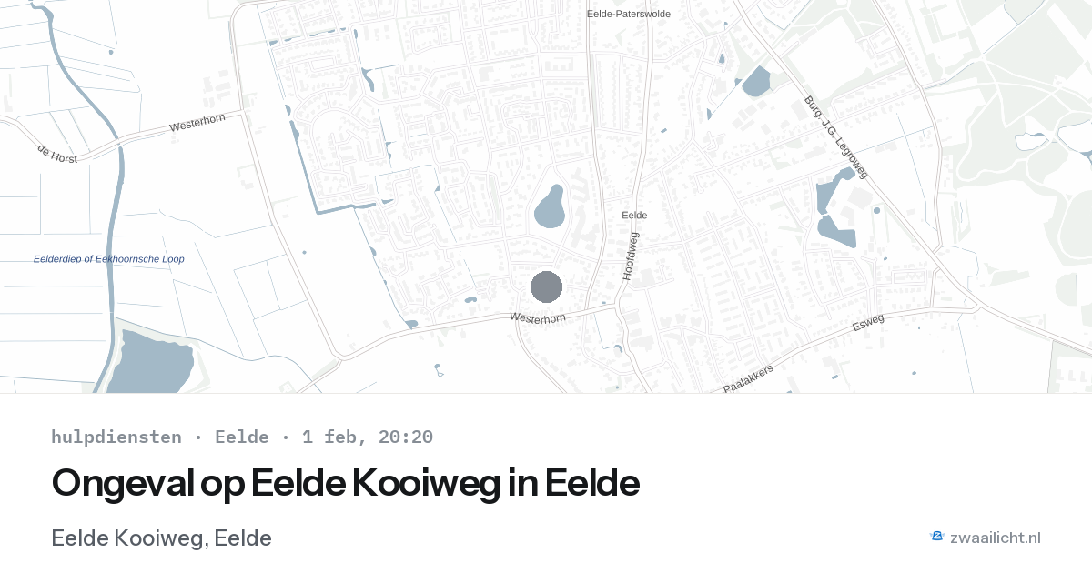 Ongeval op Eelde Kooiweg in Eelde — 1 feb 2026