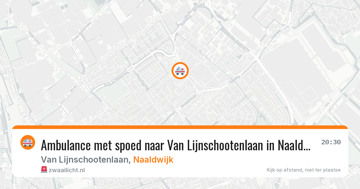 Ambulance met spoed naar Van Lijnschootenlaan in Naaldwijk — 4 jul 2026