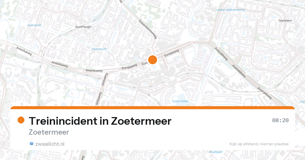 Treinincident in Zoetermeer — 28 aug 2026