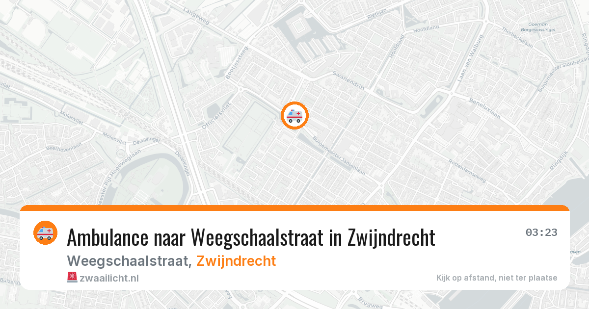 Ambulance naar Weegschaalstraat in Zwijndrecht — 20 jun 2026