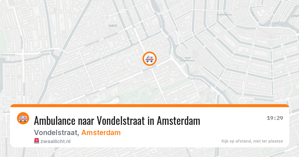 Ambulance naar Vondelstraat in Amsterdam — 7 apr 2026