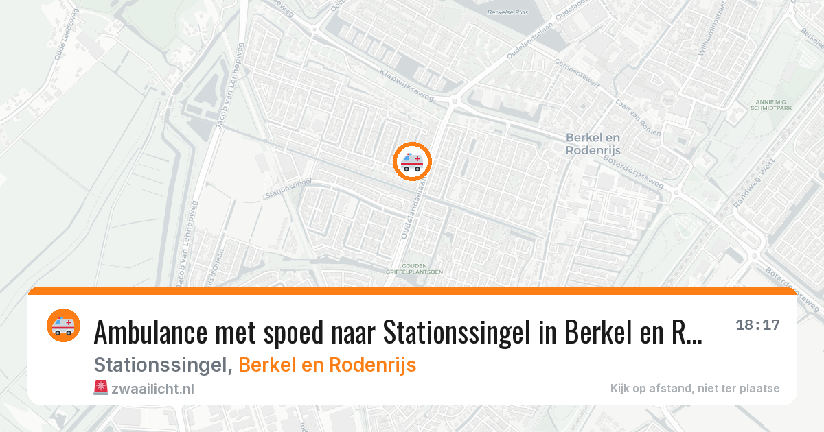 Ambulance met spoed naar Stationssingel in Berkel en Rodenrijs — 24 jun 2026