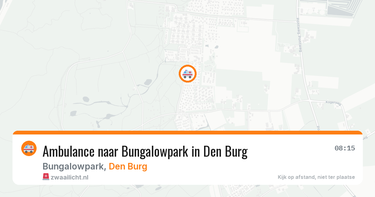 Ambulance naar Bungalowpark in Den Burg — 19 jun 2026
