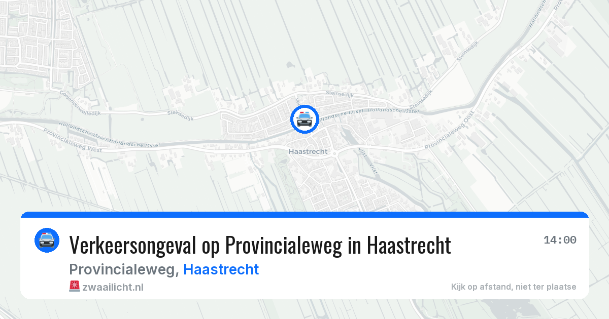 Verkeersongeval op Provincialeweg in Haastrecht — 15 jul 2026