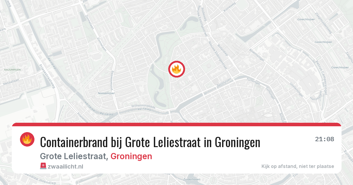 Containerbrand bij Grote Leliestraat in Groningen — 30 jul 2026