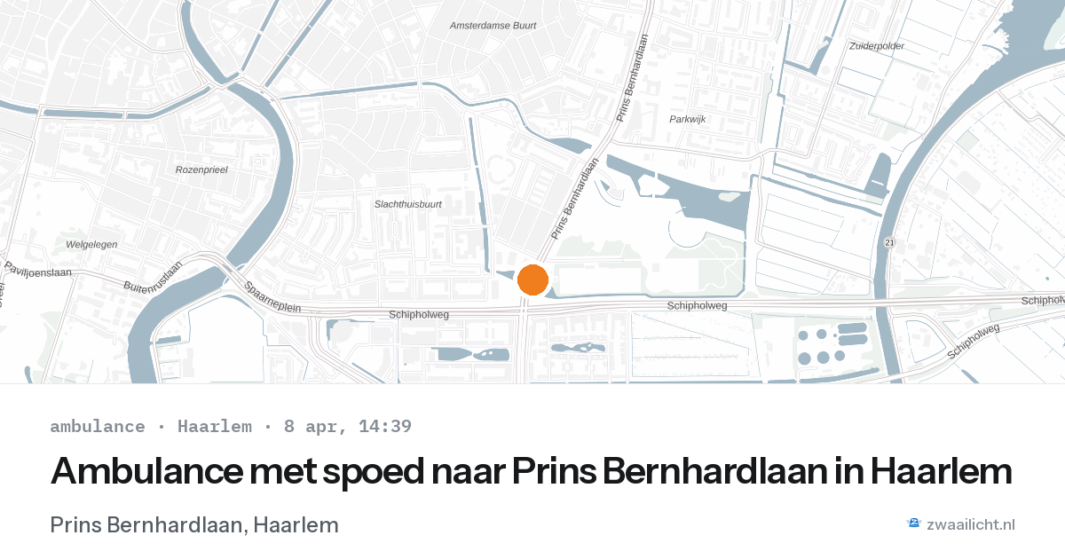 Ambulance met spoed naar Prins Bernhardlaan in Haarlem — 8 apr 2026