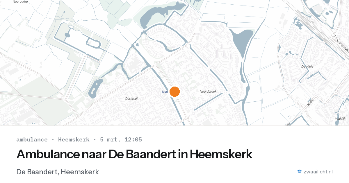 Ambulance naar De Baandert in Heemskerk — 5 mrt 2026