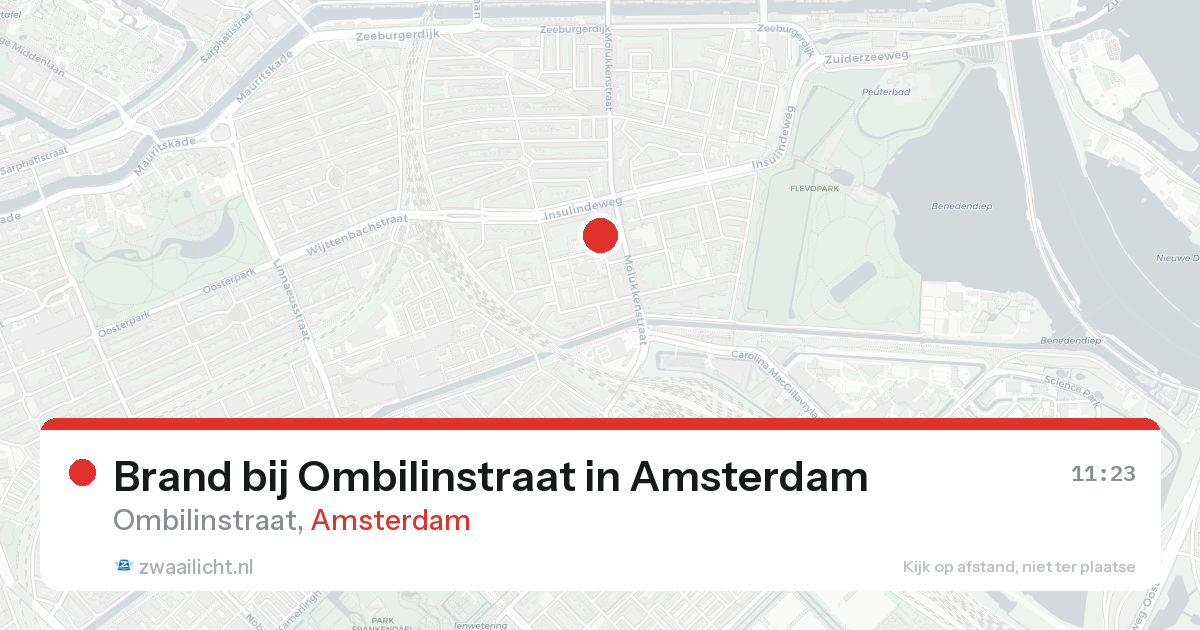 Brand bij Ombilinstraat in Amsterdam — 24 aug 2026