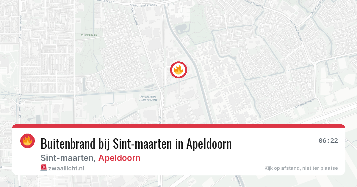 Buitenbrand bij Sint-maarten in Apeldoorn — 29 apr 2026