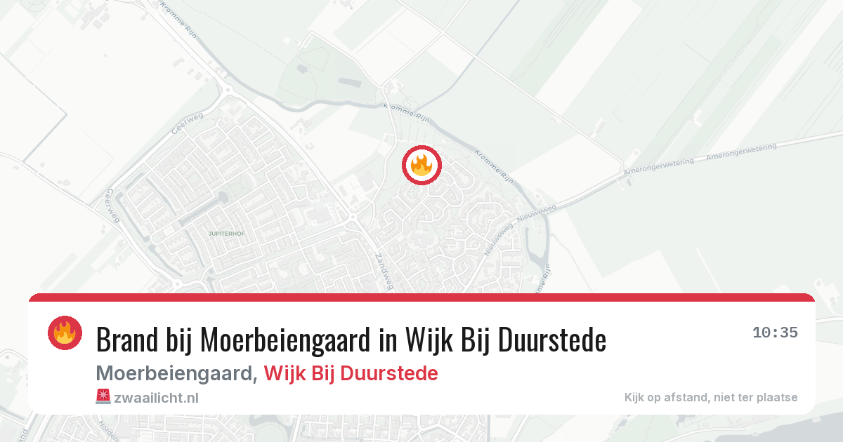 Brand bij Moerbeiengaard in Wijk Bij Duurstede — 2 aug 2026