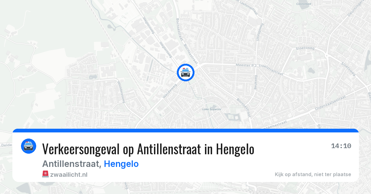 Verkeersongeval op Antillenstraat in Hengelo — 12 mrt 2026