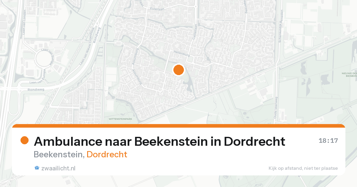 Ambulance naar Beekenstein in Dordrecht — 25 aug 2026