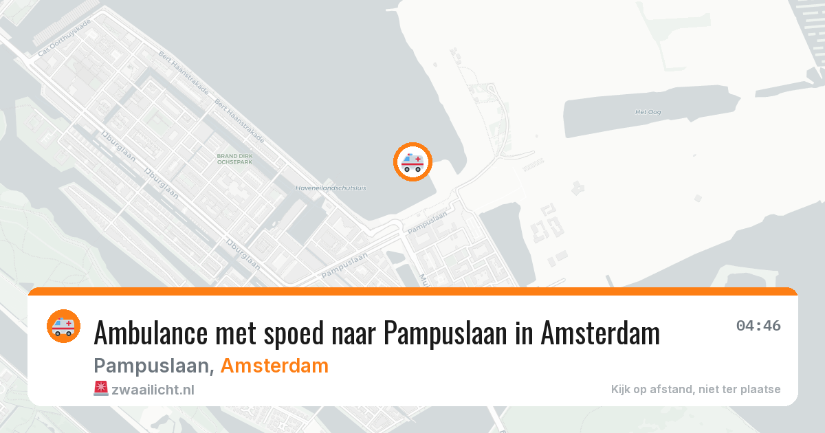 Ambulance met spoed naar Pampuslaan in Amsterdam — 12 aug 2026