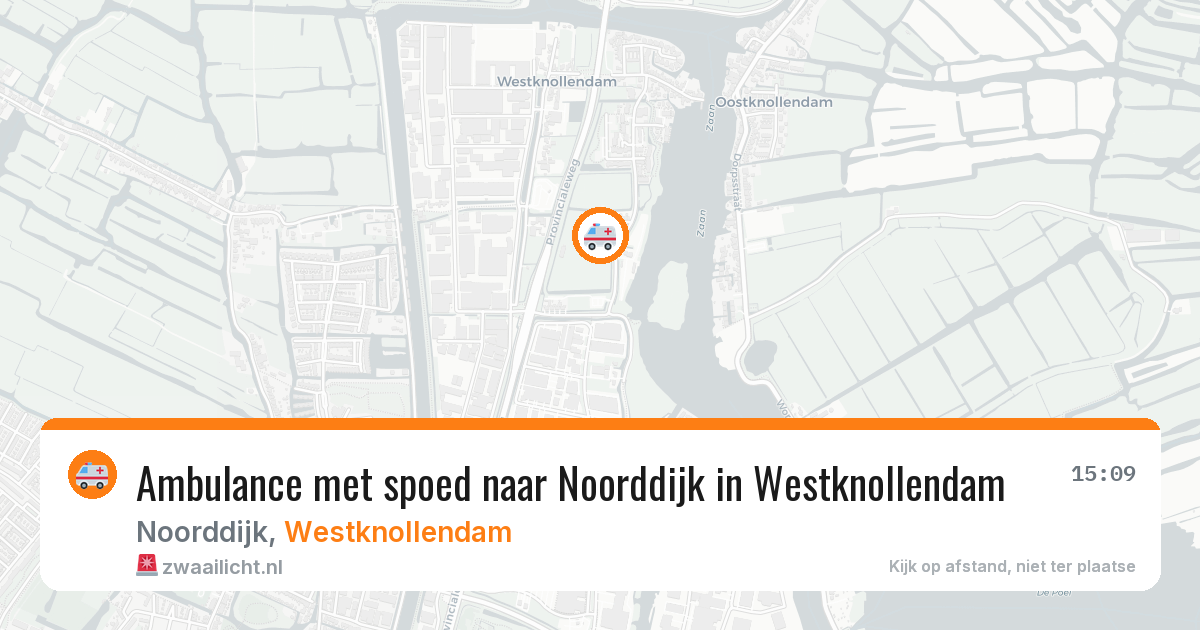 Ambulance met spoed naar Noorddijk in Westknollendam — 4 jun 2026