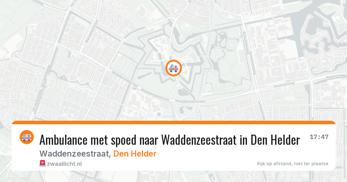 Ambulance met spoed naar Waddenzeestraat in Den Helder — 10 aug 2026
