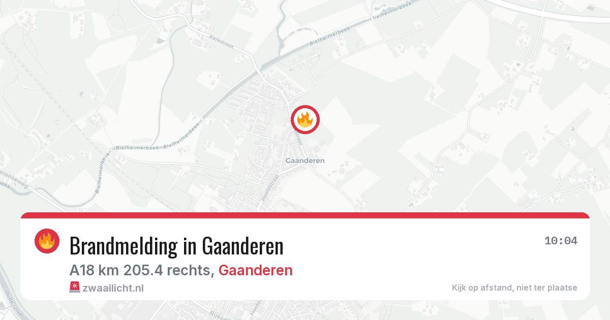 Brandmelding in Gaanderen — 2 mei 2026