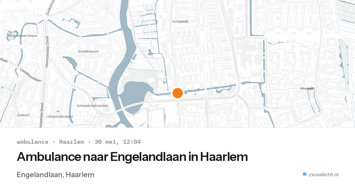 Ambulance naar Engelandlaan in Haarlem — 30 mei 2026