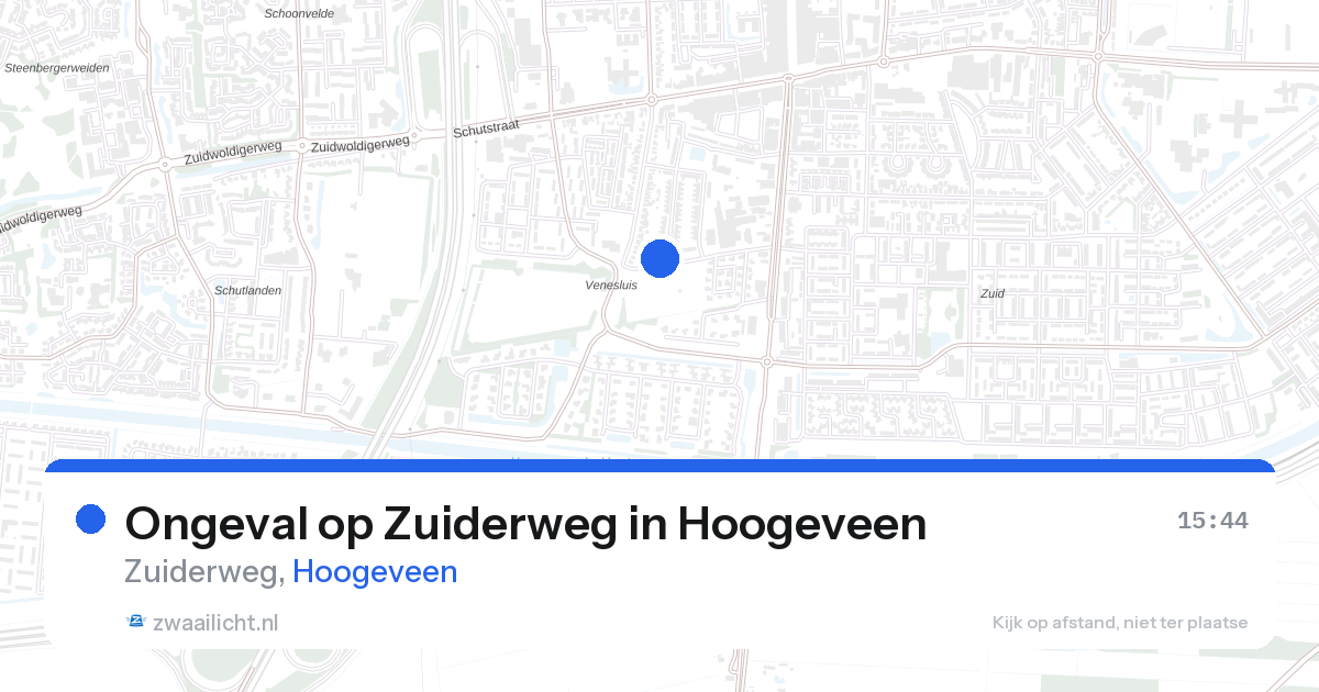 Ongeval op Zuiderweg in Hoogeveen — 24 aug 2026