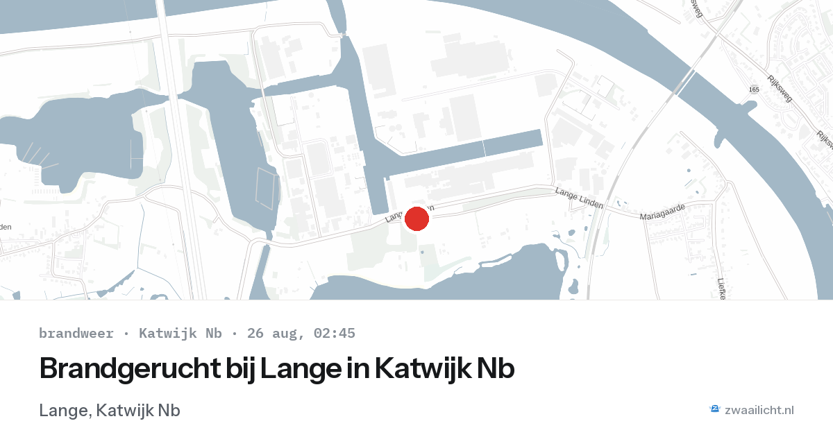 Brandgerucht bij Lange in Katwijk Nb — 26 aug 2026