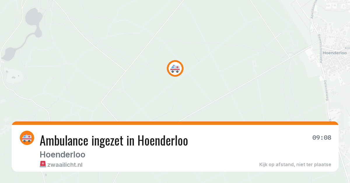 Ambulance ingezet in Hoenderloo — 22 mei 2026