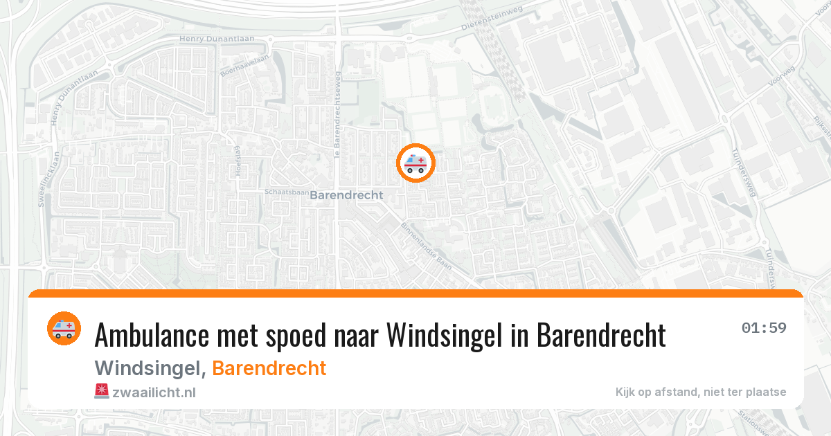 Ambulance met spoed naar Windsingel in Barendrecht — 25 mrt 2026