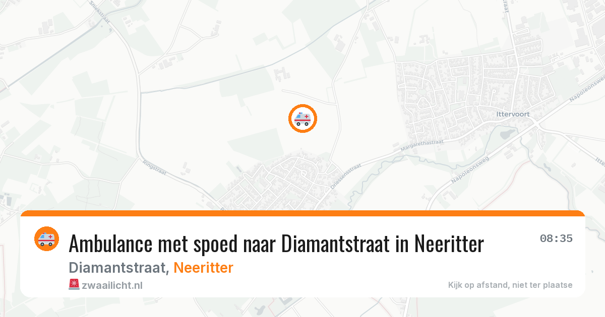 Ambulance met spoed naar Diamantstraat in Neeritter — 21 mei 2026