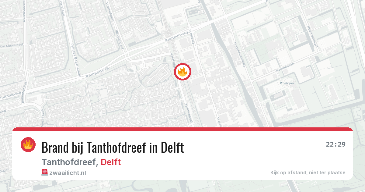 Brand bij Tanthofdreef in Delft — 30 mrt 2026