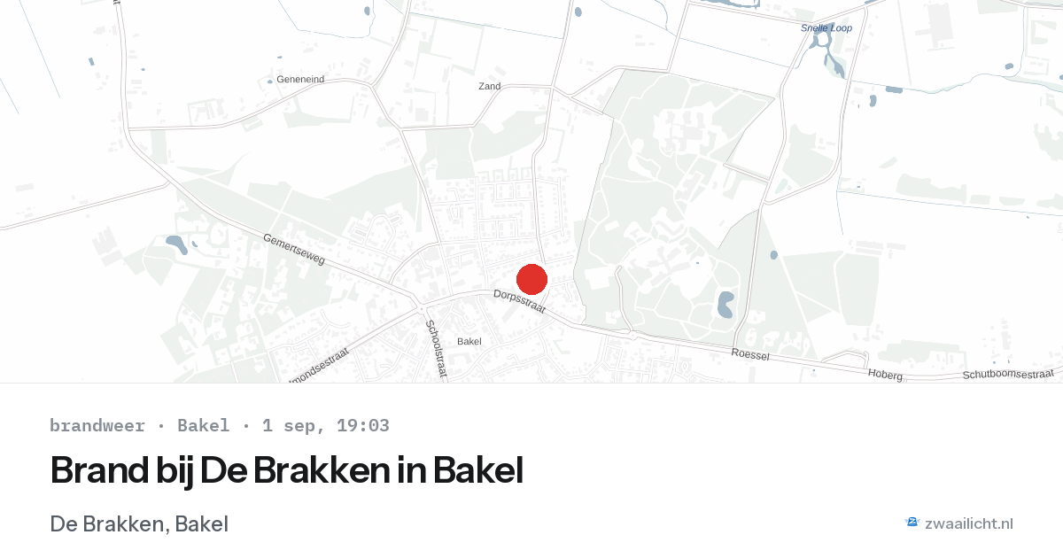 Brand bij De Brakken in Bakel — 1 sep 2026