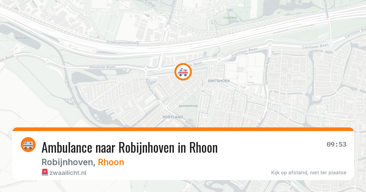 Ambulance naar Robijnhoven in Rhoon — 12 aug 2026