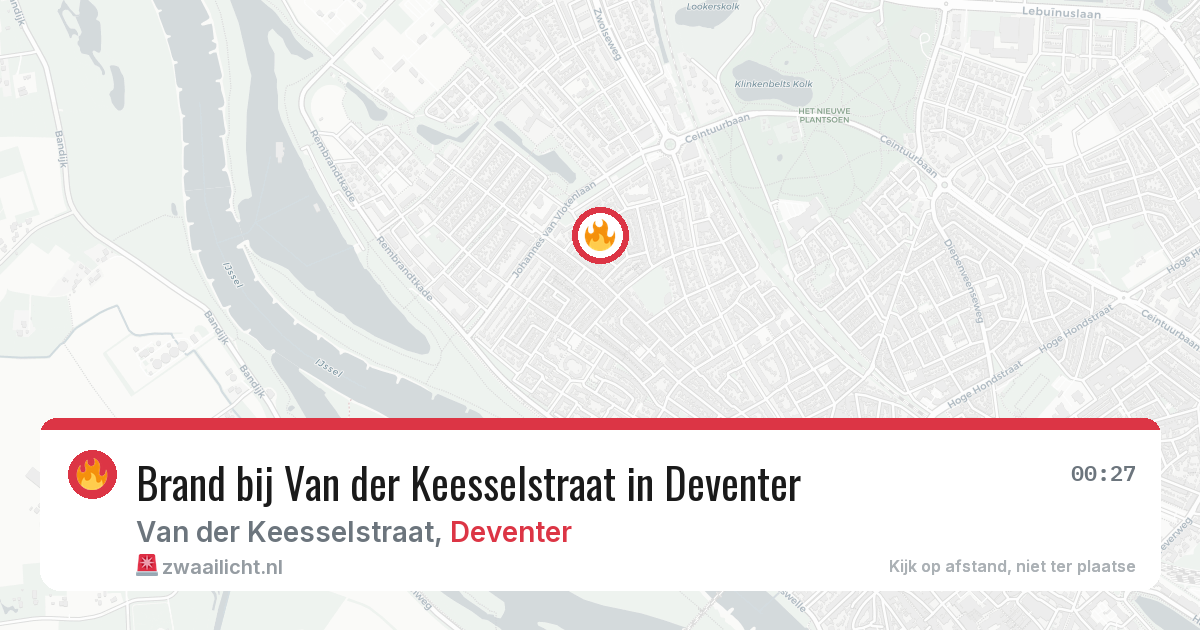 Brand bij Van der Keesselstraat in Deventer — 16 jun 2026