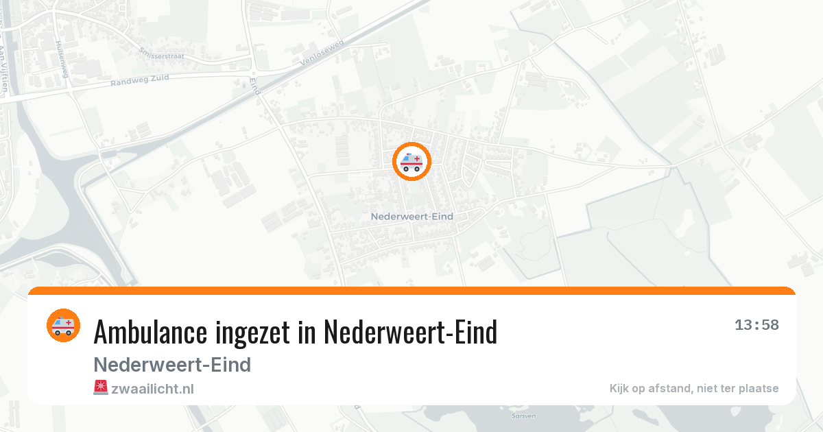 Ambulance ingezet in Nederweert-Eind — 13 jun 2026