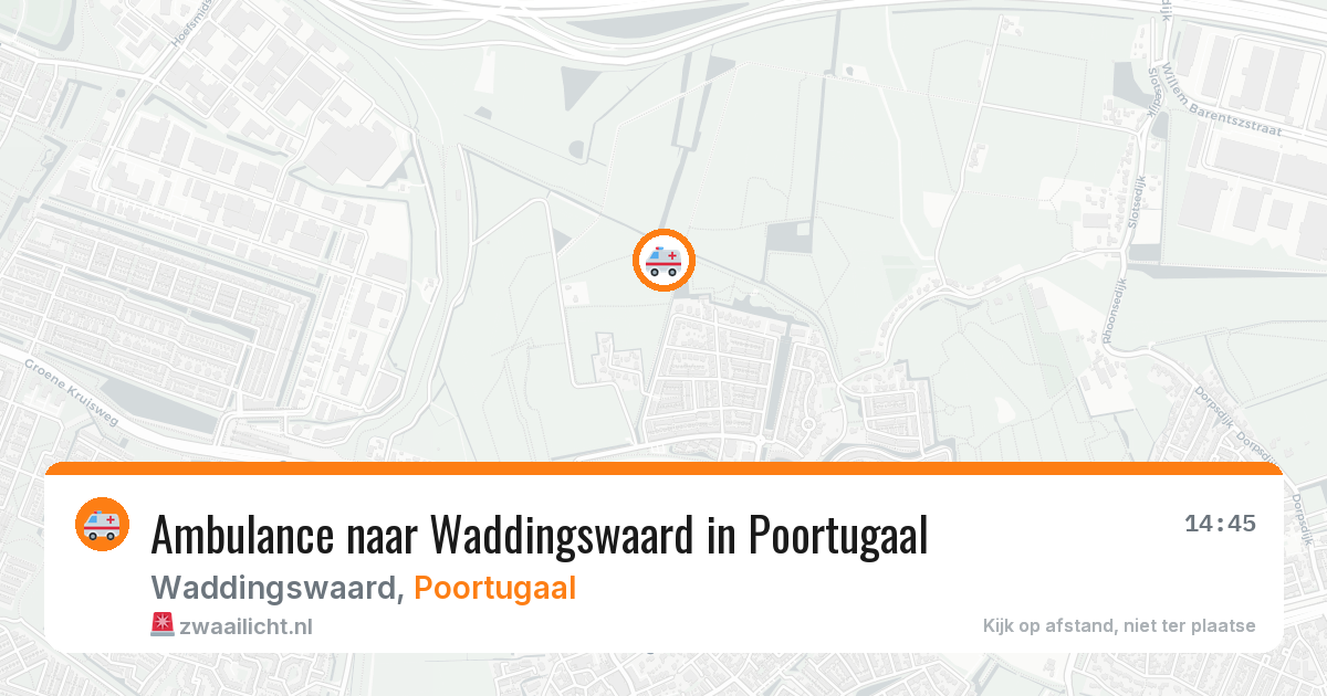 Ambulance naar Waddingswaard in Poortugaal — 14 mei 2026