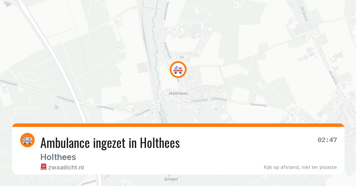 Ambulance ingezet in Holthees — 3 jun 2026