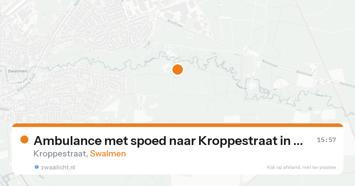 Ambulance met spoed naar Kroppestraat in Swalmen — 13 aug 2026