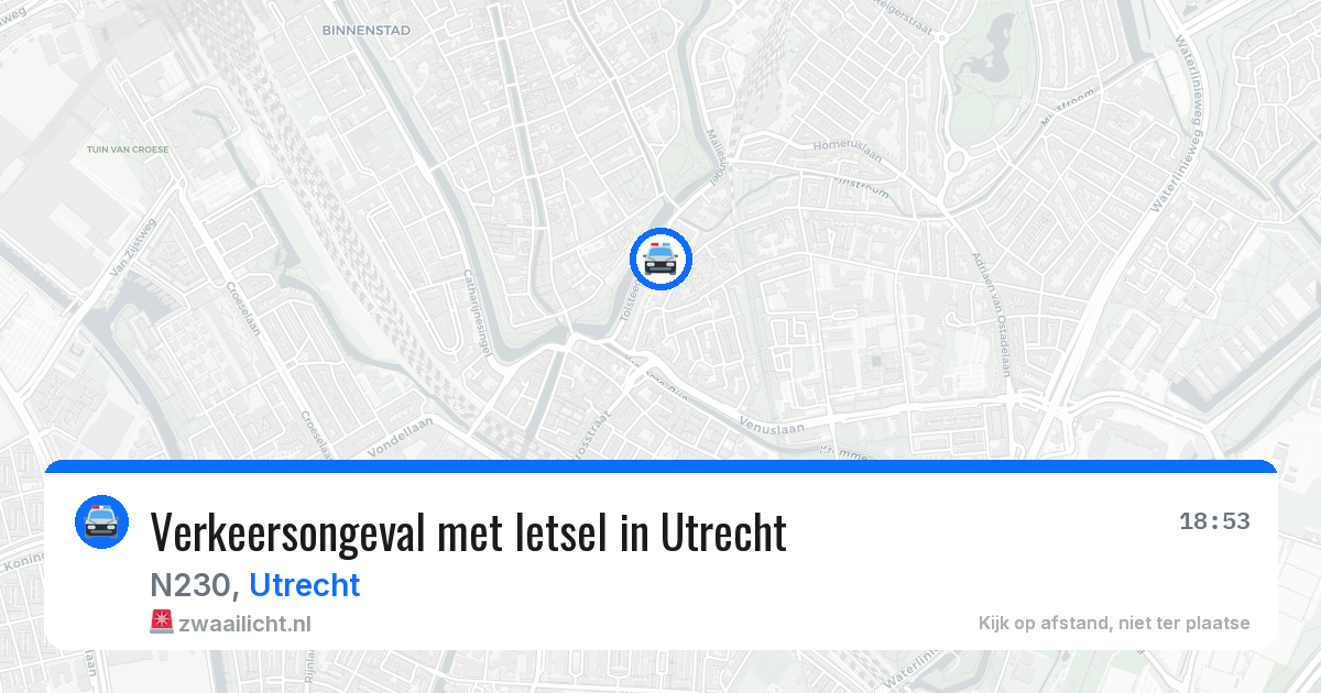 Verkeersongeval met letsel in Utrecht — 19 jun 2026