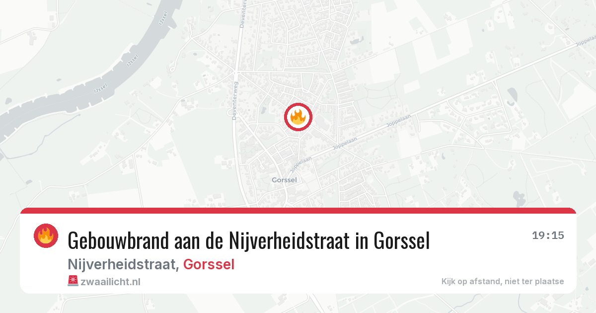 Gebouwbrand aan de Nijverheidstraat in Gorssel — 7 mrt 2026
