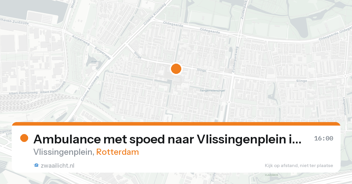 Ambulance met spoed naar Vlissingenplein in Rotterdam — 21 aug 2026