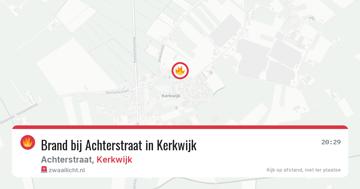 Brand bij Achterstraat in Kerkwijk — 25 apr 2026