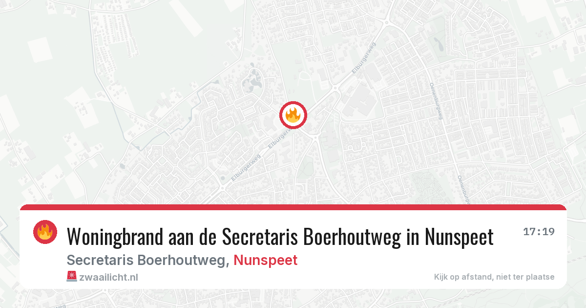Woningbrand aan de Secretaris Boerhoutweg in Nunspeet — 29 mei 2026