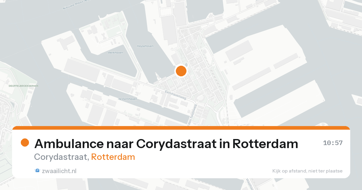 Ambulance naar Corydastraat in Rotterdam — 20 aug 2026