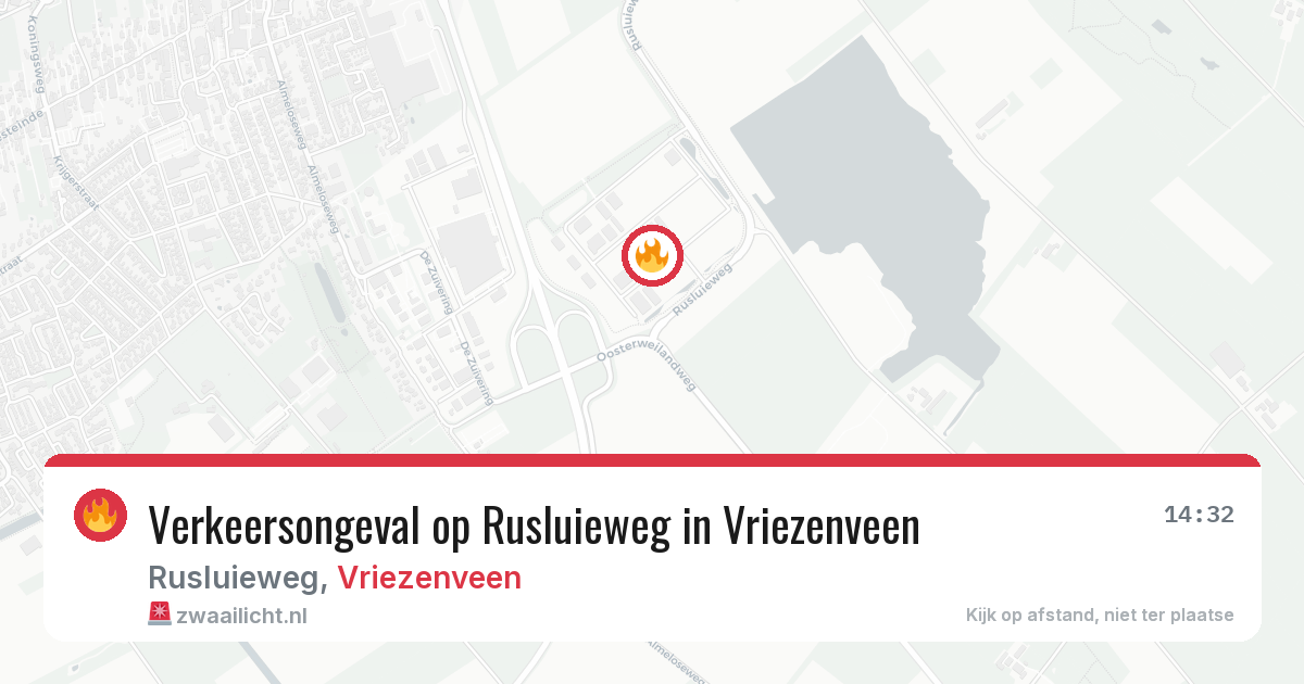 Verkeersongeval op Rusluieweg in Vriezenveen — 29 jan 2026