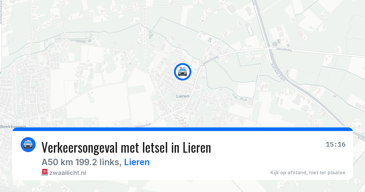 Verkeersongeval met letsel in Lieren — 27 mrt 2026