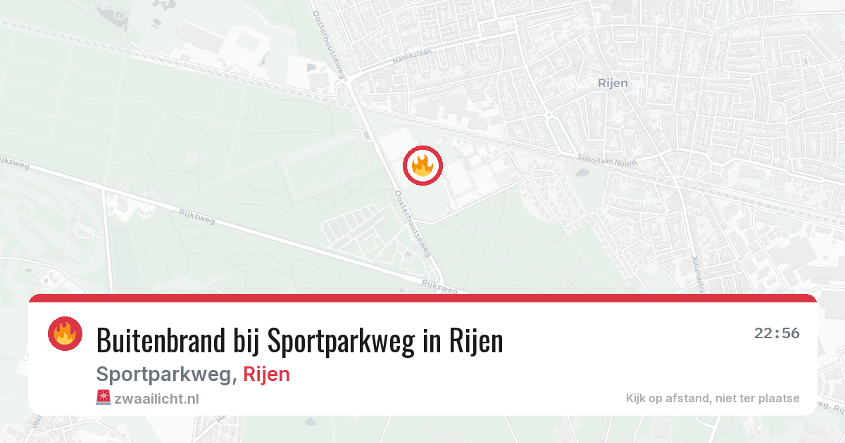 Buitenbrand bij Sportparkweg in Rijen — 15 apr 2026