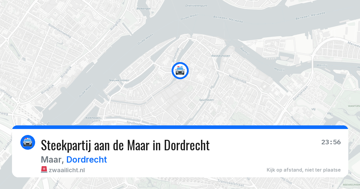 Steekpartij aan de Maar in Dordrecht — 27 jun 2026