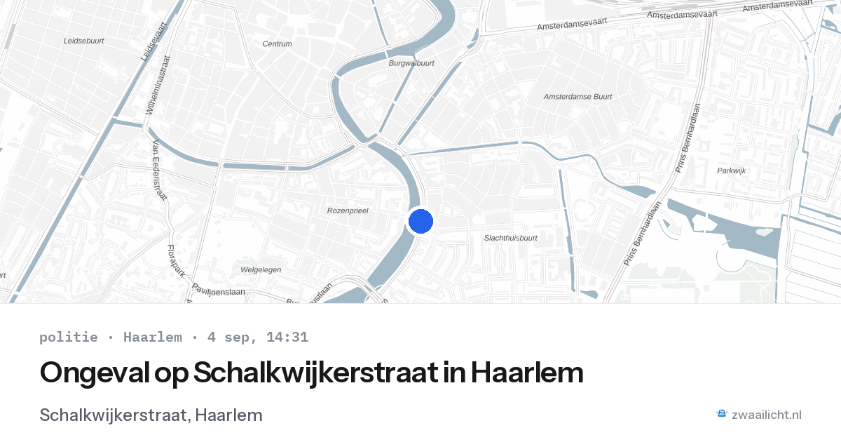 Ongeval op Schalkwijkerstraat in Haarlem — 4 sep 2026