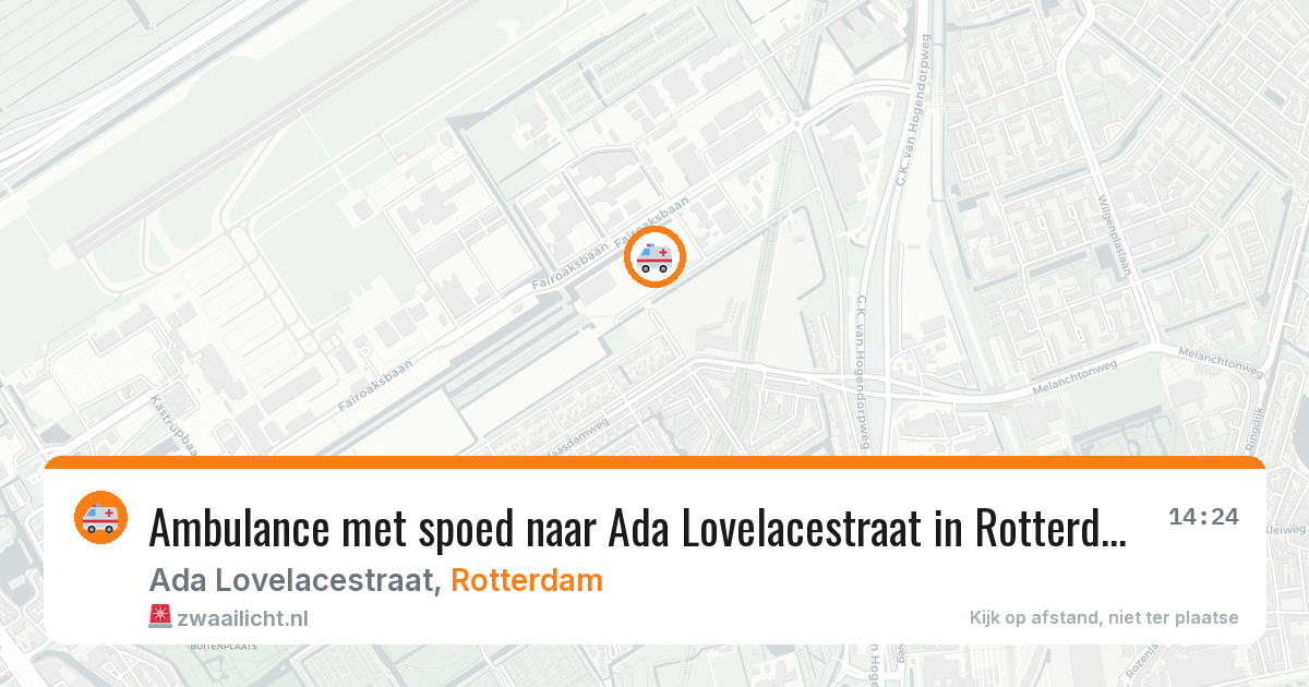 Ambulance met spoed naar Ada Lovelacestraat in Rotterdam — 10 jul 2026